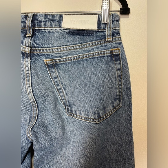 RE/DONE Jeans Women’s Size 26 70s Cigarette Straight Jeans in Destroyed Mar - Picture 7 of 12